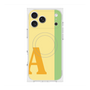 プレミアムスクエアケース with MagSafe［ オリジナル - initial color line - A yellow ］