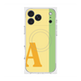 プレミアムスクエアケース with MagSafe［ オリジナル - initial color line - A yellow ］