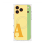 プレミアムスクエアケース with MagSafe［ オリジナル - initial color line - A yellow ］