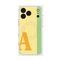 プレミアムスクエアケース with MagSafe［ オリジナル - initial color line - A yellow ］