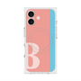 プレミアムスクエアケース with MagSafe［ オリジナル - initial color line - B pink ］