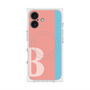 プレミアムスクエアケース with MagSafe［ オリジナル - initial color line - B pink ］
