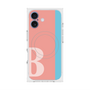 プレミアムスクエアケース with MagSafe［ オリジナル - initial color line - B pink ］