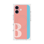 プレミアムスクエアケース with MagSafe［ オリジナル - initial color line - B pink ］