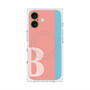 プレミアムスクエアケース with MagSafe［ オリジナル - initial color line - B pink ］