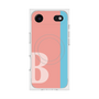 プレミアムスクエアケース with MagSafe［ オリジナル - initial color line - B pink ］