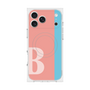 プレミアムスクエアケース with MagSafe［ オリジナル - initial color line - B pink ］