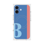 プレミアムスクエアケース with MagSafe［ オリジナル - initial color line - B blue ］