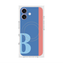 プレミアムスクエアケース with MagSafe［ オリジナル - initial color line - B blue ］