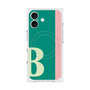 プレミアムスクエアケース with MagSafe［ オリジナル - initial color line - B green ］