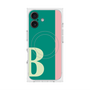 プレミアムスクエアケース with MagSafe［ オリジナル - initial color line - B green ］