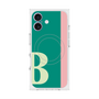 プレミアムスクエアケース with MagSafe［ オリジナル - initial color line - B green ］