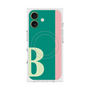 プレミアムスクエアケース with MagSafe［ オリジナル - initial color line - B green ］