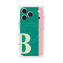 プレミアムスクエアケース with MagSafe［ オリジナル - initial color line - B green ］