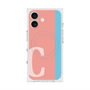 プレミアムスクエアケース with MagSafe［ オリジナル - initial color line - C pink ］