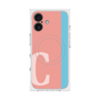プレミアムスクエアケース with MagSafe［ オリジナル - initial color line - C pink ］