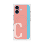 プレミアムスクエアケース with MagSafe［ オリジナル - initial color line - C pink ］