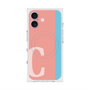プレミアムスクエアケース with MagSafe［ オリジナル - initial color line - C pink ］