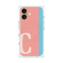 プレミアムスクエアケース with MagSafe［ オリジナル - initial color line - C pink ］