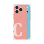 プレミアムスクエアケース with MagSafe［ オリジナル - initial color line - C pink ］