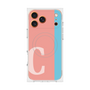 プレミアムスクエアケース with MagSafe［ オリジナル - initial color line - C pink ］
