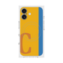 プレミアムスクエアケース with MagSafe［ オリジナル - initial color line - C orange ］