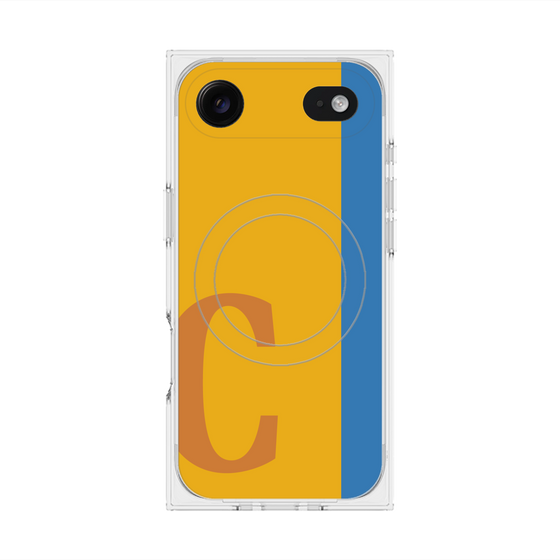 プレミアムスクエアケース with MagSafe［ オリジナル - initial color line - C orange ］