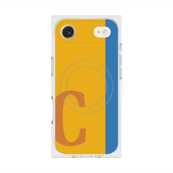 プレミアムスクエアケース with MagSafe［ オリジナル - initial color line - C orange ］