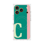 プレミアムスクエアケース with MagSafe［ オリジナル - initial color line - C green ］
