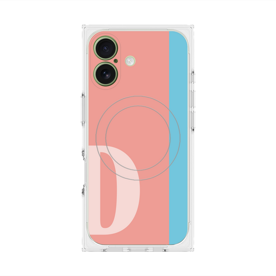 プレミアムスクエアケース with MagSafe［ オリジナル - initial color line - D pink ］