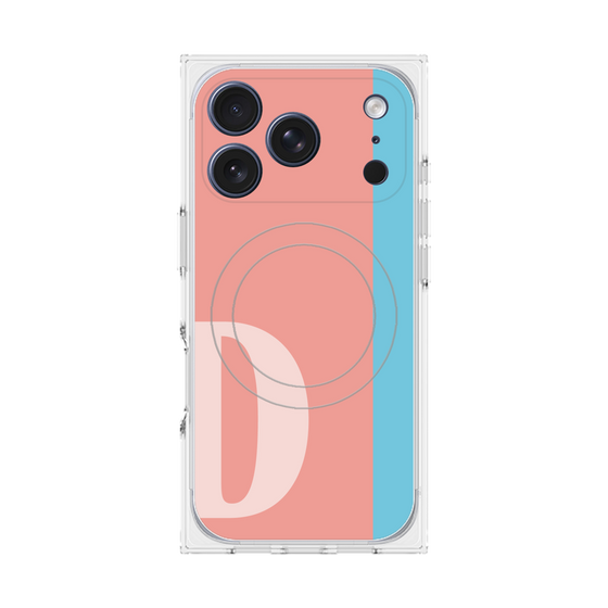 プレミアムスクエアケース with MagSafe［ オリジナル - initial color line - D pink ］