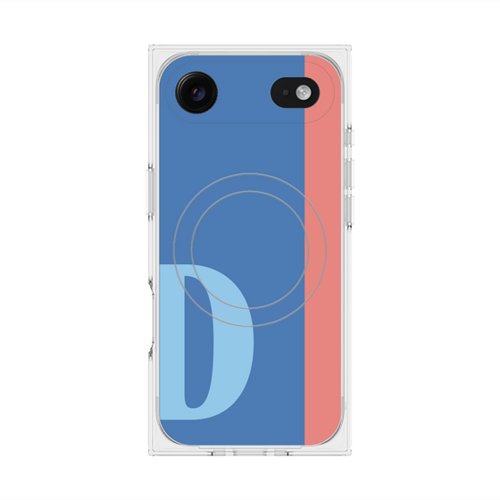 プレミアムスクエアケース with MagSafe［ オリジナル - initial color line - D blue ］