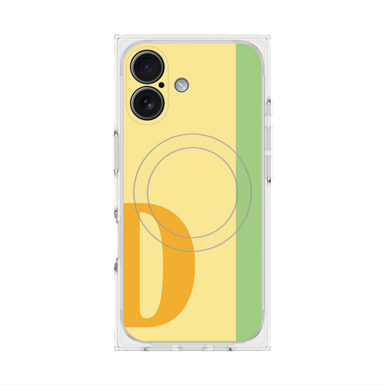 プレミアムスクエアケース with MagSafe［ オリジナル - initial color line - D yellow ］