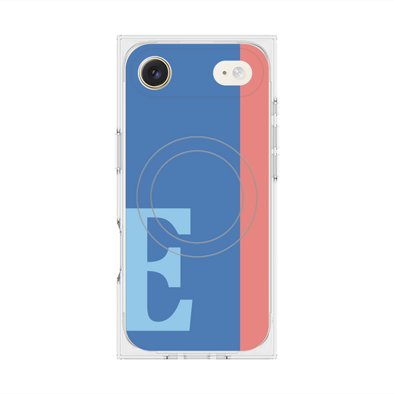 プレミアムスクエアケース with MagSafe［ オリジナル - initial color line - E blue ］