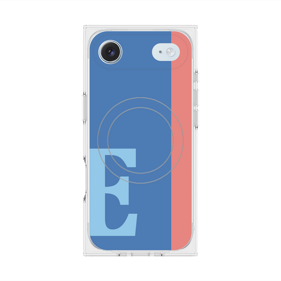 プレミアムスクエアケース with MagSafe［ オリジナル - initial color line - E blue ］