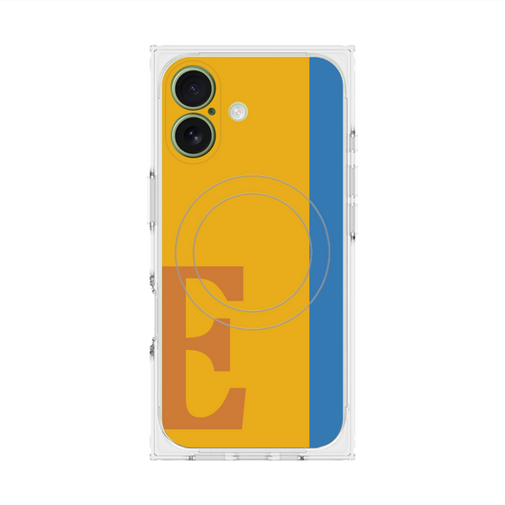 プレミアムスクエアケース with MagSafe［ オリジナル - initial color line - E orange ］