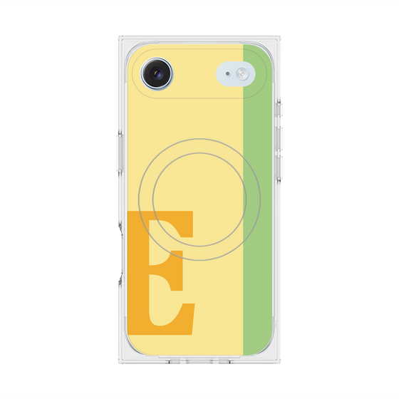 プレミアムスクエアケース with MagSafe［ オリジナル - initial color line - E yellow ］