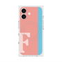 プレミアムスクエアケース with MagSafe［ オリジナル - initial color line - F pink ］