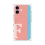 プレミアムスクエアケース with MagSafe［ オリジナル - initial color line - F pink ］