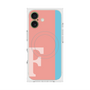 プレミアムスクエアケース with MagSafe［ オリジナル - initial color line - F pink ］