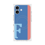 プレミアムスクエアケース with MagSafe［ オリジナル - initial color line - F blue ］