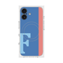 プレミアムスクエアケース with MagSafe［ オリジナル - initial color line - F blue ］