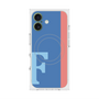 プレミアムスクエアケース with MagSafe［ オリジナル - initial color line - F blue ］