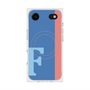 プレミアムスクエアケース with MagSafe［ オリジナル - initial color line - F blue ］