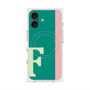 プレミアムスクエアケース with MagSafe［ オリジナル - initial color line - F green ］