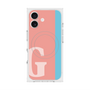 プレミアムスクエアケース with MagSafe［ オリジナル - initial color line - G pink ］