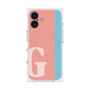 プレミアムスクエアケース with MagSafe［ オリジナル - initial color line - G pink ］