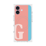 プレミアムスクエアケース with MagSafe［ オリジナル - initial color line - G pink ］