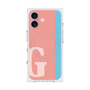 プレミアムスクエアケース with MagSafe［ オリジナル - initial color line - G pink ］