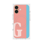 プレミアムスクエアケース with MagSafe［ オリジナル - initial color line - G pink ］